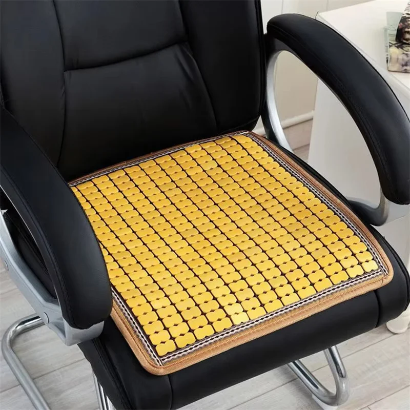 43x43CM Simple Square Chair Cushion Summer Cool Pad Breathable Non-slip Office Chair Mat Home Dining Chair Bamboo Cushion