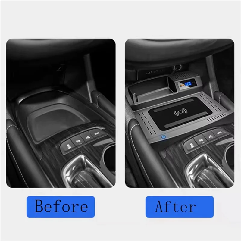 AY03-Беспроводное зарядное устройство для автомобильного телефона для аксессуаров Malibu 2016-2023, адаптер панели быстрой зарядки 15 Вт