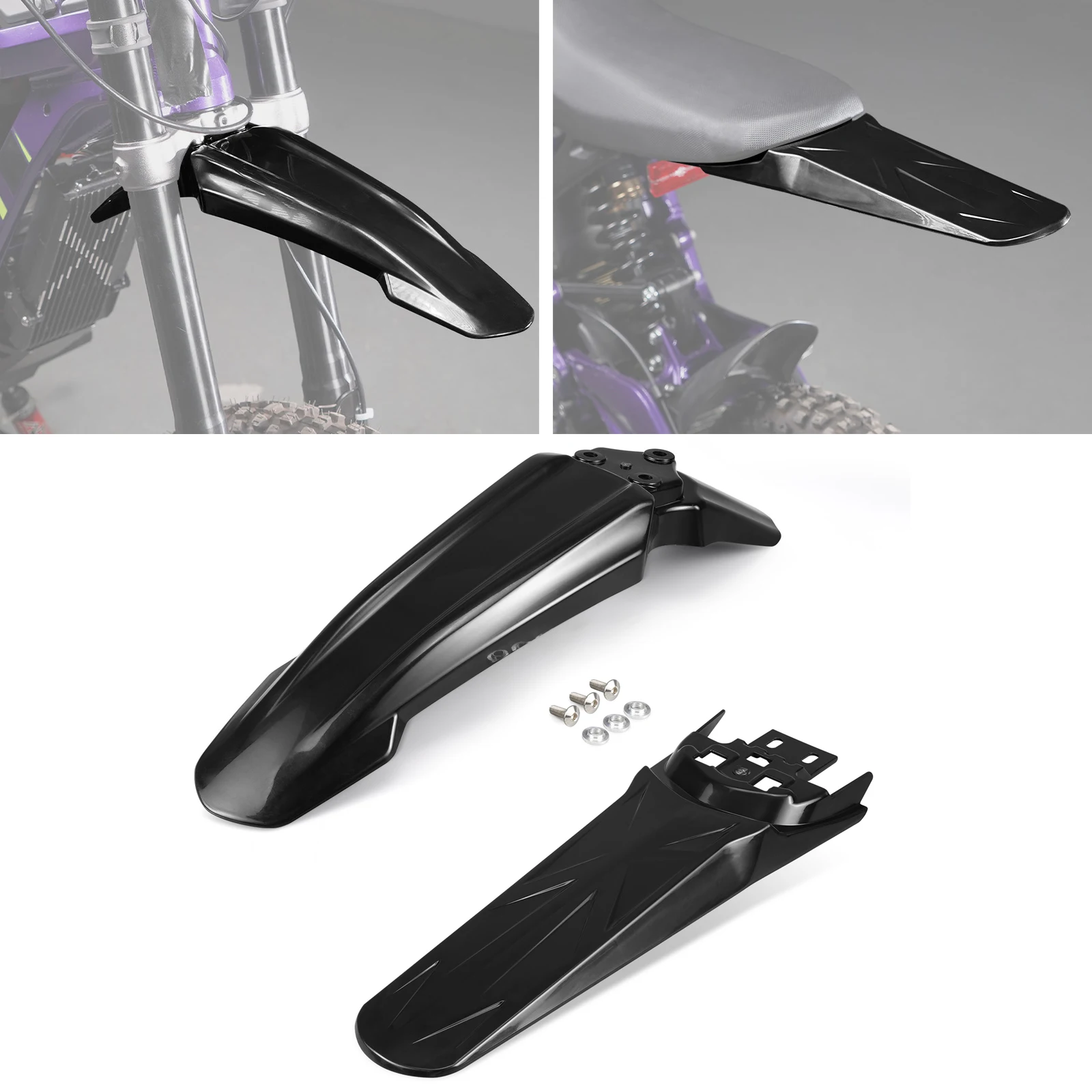 

NICECNC For Sur-Ron Light Bee X Motocross Front Rear Fender Mudguard Extended Mud Guard Protector Plastic Electric Dirt Bike