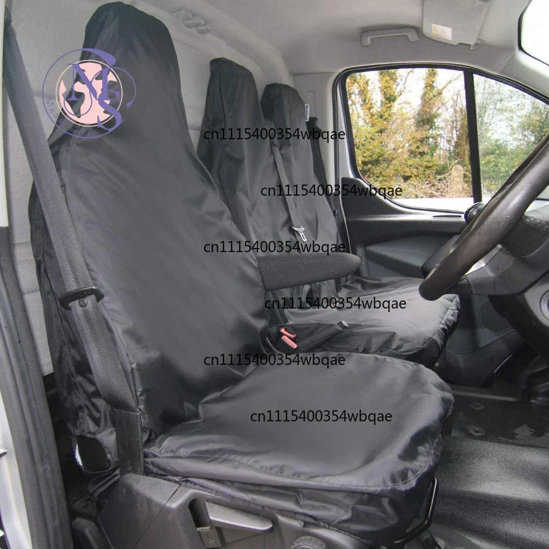 ZOCI-FOR-Heavy Duty Waterproof Seat Covers For Ford Transit Custom Van 2013+ Driver Double Black Seat Set Auto Replacement Parts