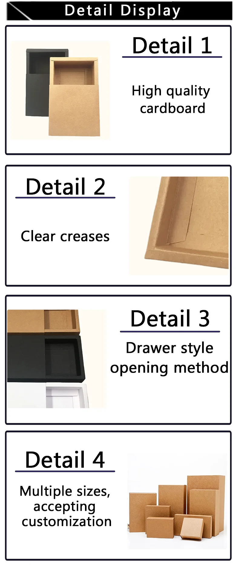 Faltbare Geschenkverpackungs-Schubladenbox für Partys, Geburtstage und Feiertagsveranstaltungen, unterstützt individuelles Logo – Detail 4