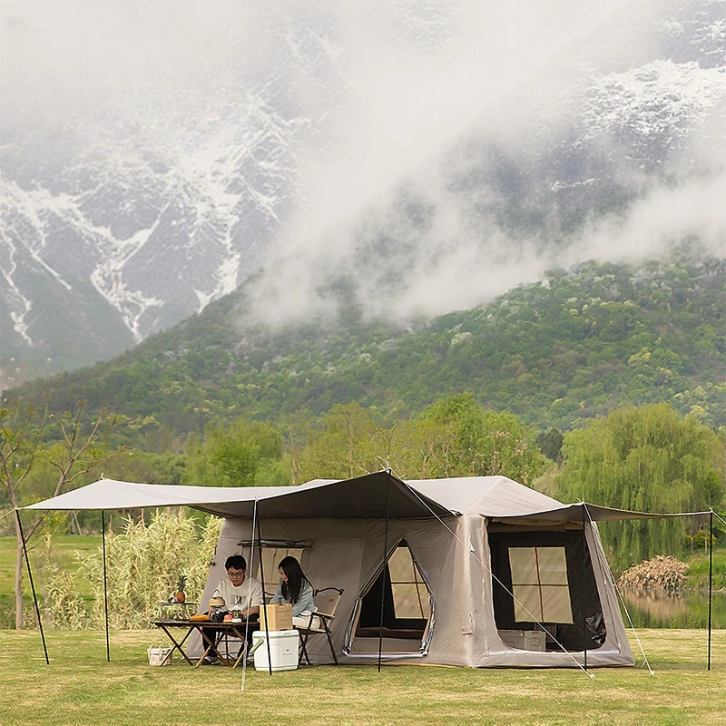 

Inflatable Ridge Roof Automatic Outdoor Camping Camping Canopy Inflatable Tent Titanium Vinyl Coated Sunscreen