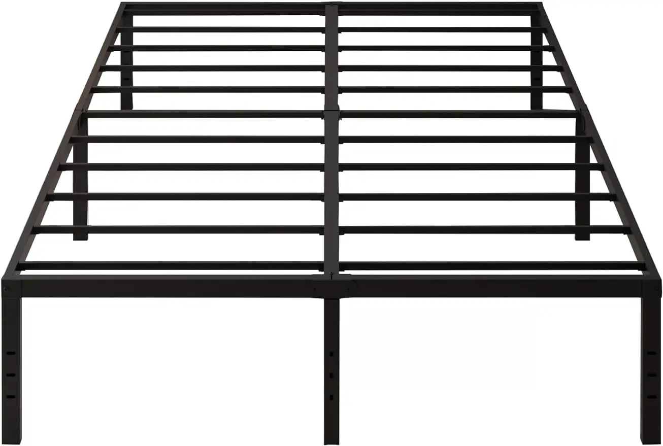 King Bed Frame 18 Inch High Max 3500 lbs Heavy Duty Metal Mattress Foundation Platform Sturdy Steel Slat Support King Size