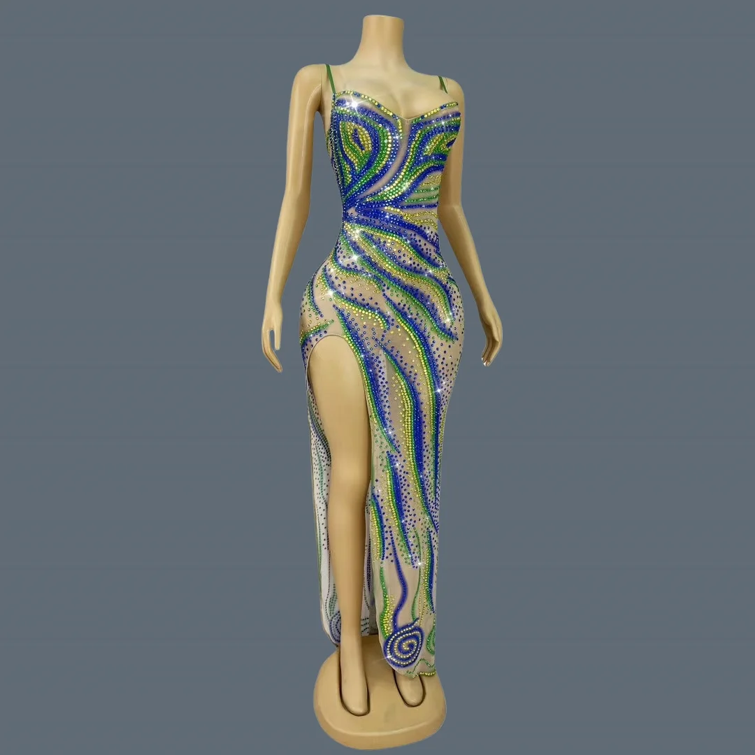 Sexy Women Luxury High-end High Side Slits Slip Dress Birthday Party Photo Shoot Wear Festival Celebrate Evening Gown Lvyinmidi