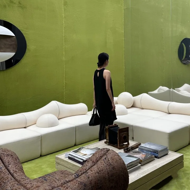 Sofa Minimalist Modern Living Room Free Combination Module Geometric Sofa