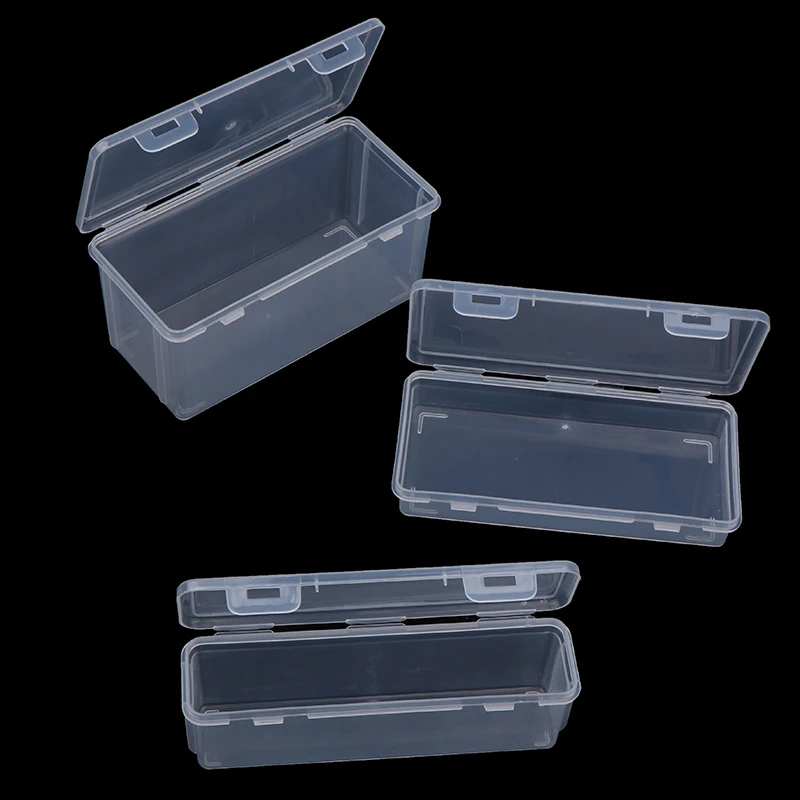 1PC Storage Organizer Box Large Capacity Plastic Pencil Box Stackable Translucent Clear Pen Box Office Supplies