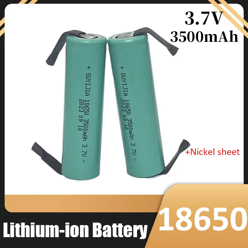 18650 Rechargeable Li-ion Battery 3.7V 3500mAh Real Capacity with Nickel Sheet Welding Torch Instrument Model Aircraft