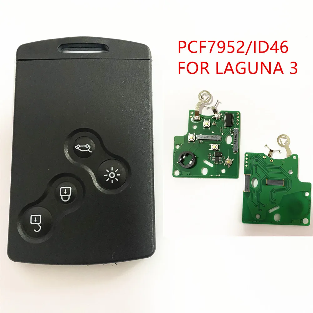 Car Remote Control Key For Renault Megane3 Fluence Scenic Laguna 3 Koleos Clio PCF7952 Replacement Hands Free Card