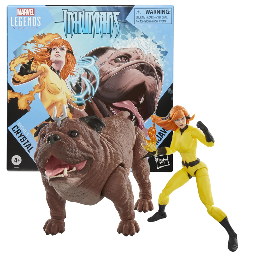 Hasbro Marvel Legends Series Deluxe Comics Crystal and Lockjaw 2 Pack Collectible 6-Inch Action Figures Toy Gift