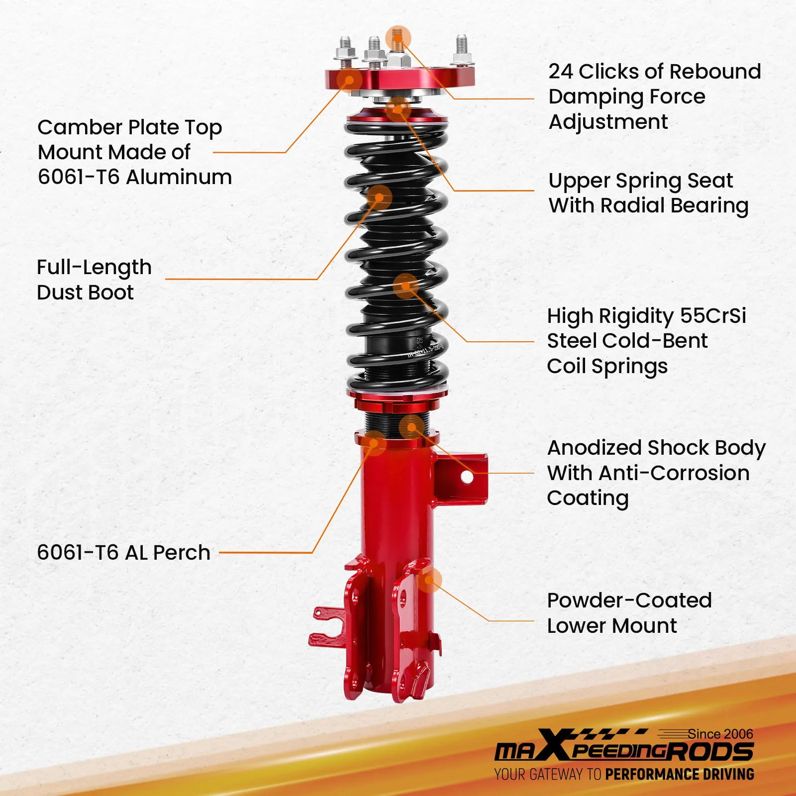 Kit de Suspension Coilover d'amortisseur 24 voies pour Mazda 3 BM/BN 2014-2018