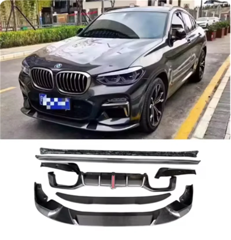 For BMW X3M X4M F97 F98 2019-2022 High Quality Carbon Fiber Bumper Front Lip Rear Diffuser Side Skirt Spoiler Exhaust Body Kit