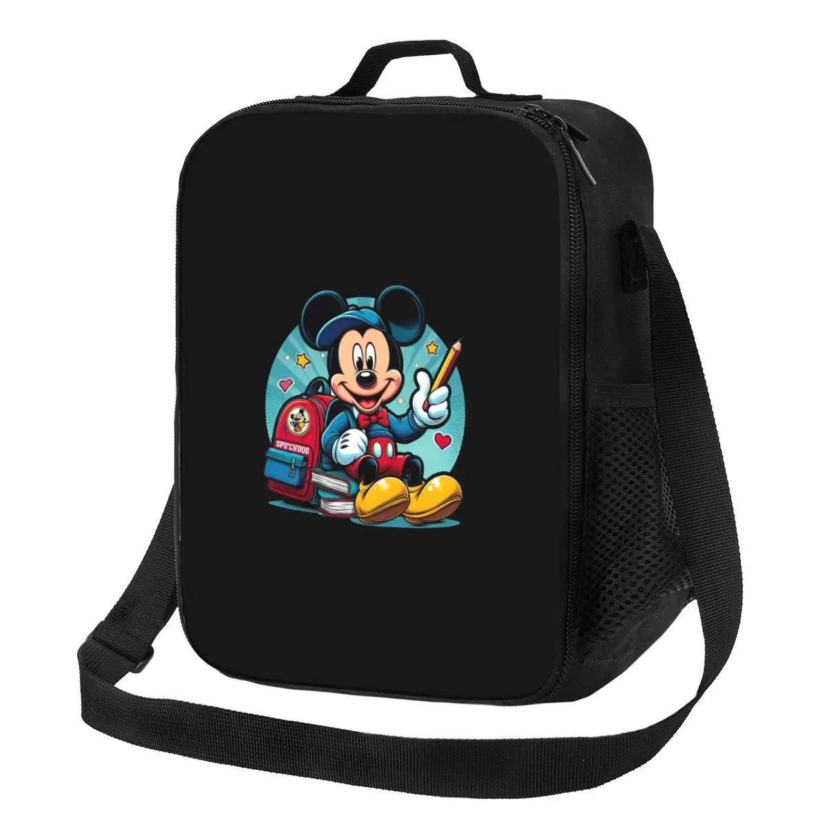

Custom Mickey Mouse Student Lunch Bag Men Women Cooler Thermal Insulated Lunch Boxes for Adult Office