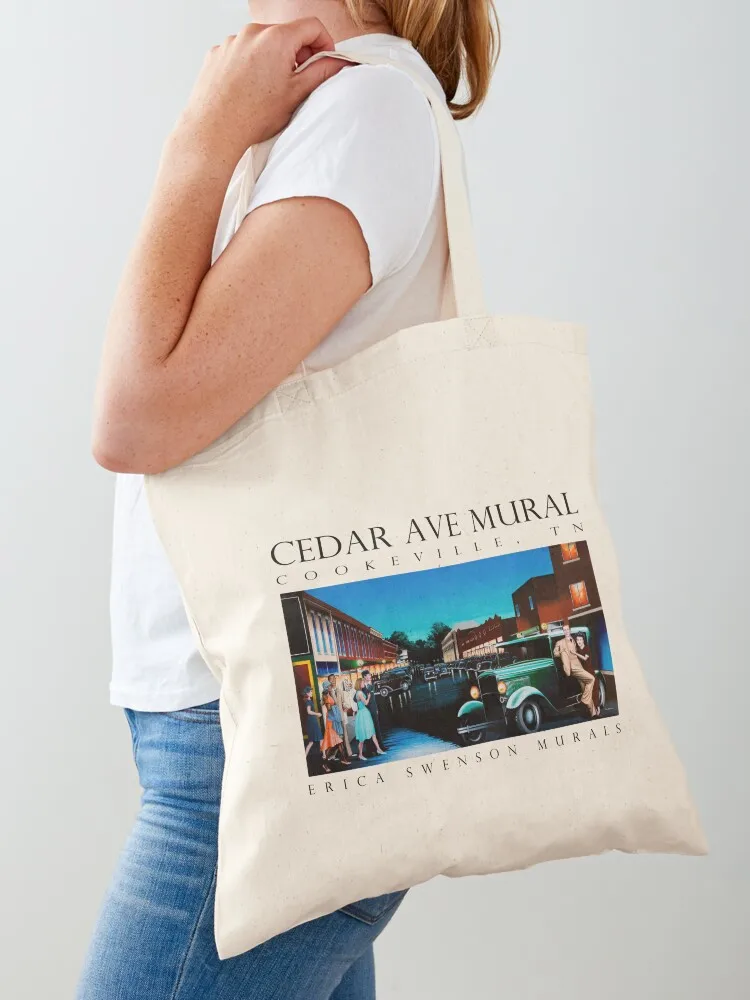 

Cedar Ave Mural Cookeville, TN Tote Bag Fabric bag Lady bags custom canvas bag bags woman 2025