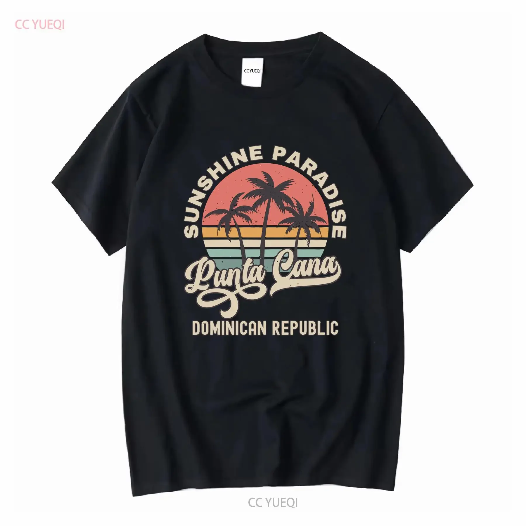 Punta Cana T Shirt Dominican Republic Souvenir Palm Tree Retro SunseT Matching Girls Trip long or short sleeves vintage Washed