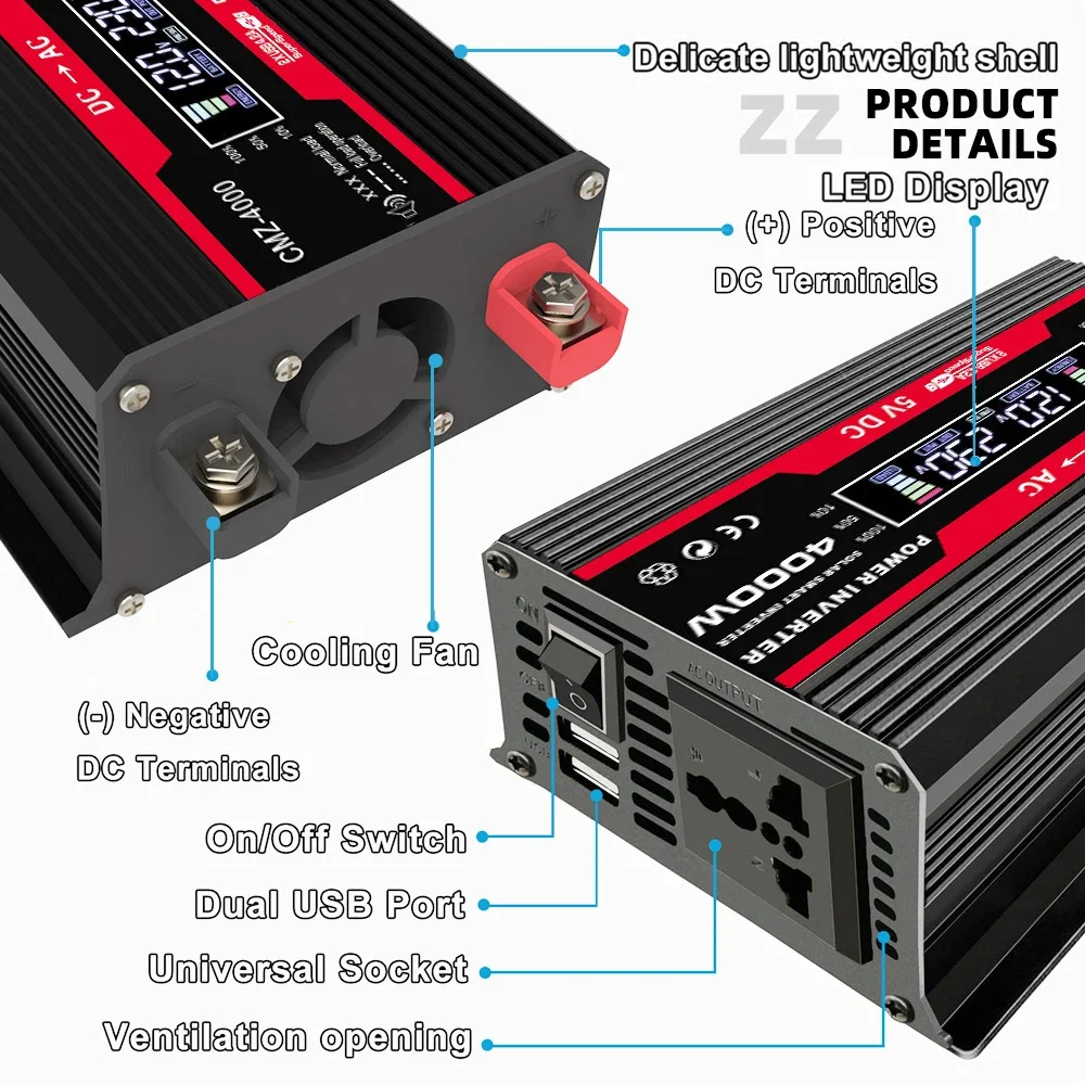 Soalr Kit Power Generation Combo 4000w Inverter 200w solar panel 220v full set for house 30a Controller 12v-220v110v Camping