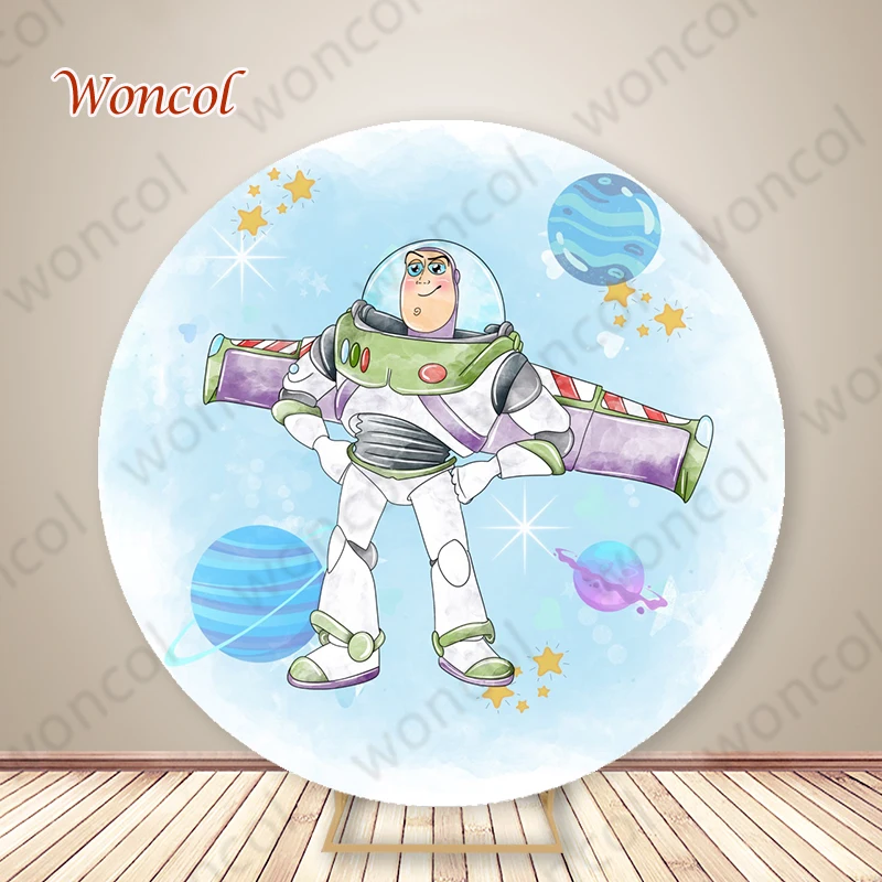 Two Infinity And Beyond Backdrop Toy Story Buzz Lightyear Backdrop Aliens Buzz Lightyear Cylinder Cover 2nd Birthday Party Prop