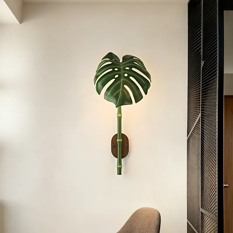 Outdoor Bamboo Wall Lamp Turtle Shell Design Waterproof Garden Light for Villa Terrace Corridor Gate Decorative Landscape