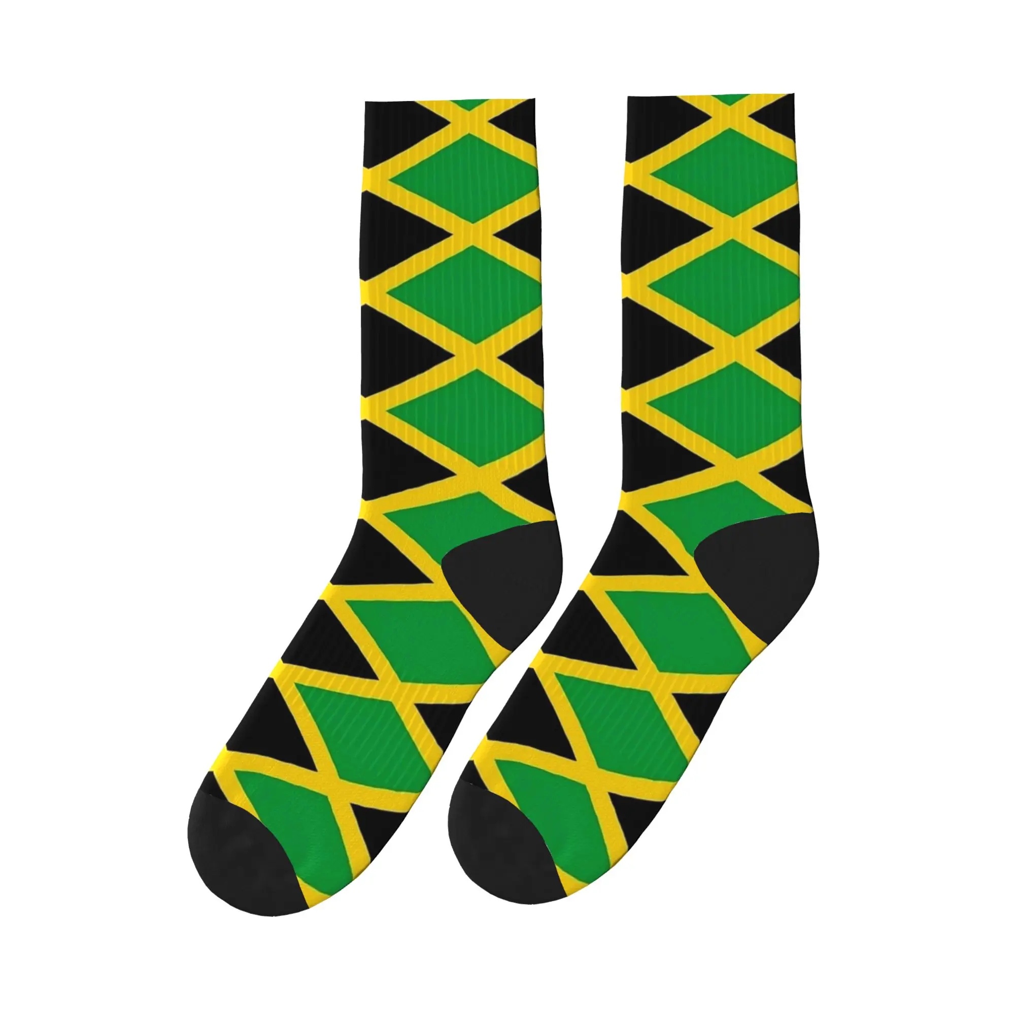 

Flag of Jamaica Jamaican flag Stockings Graphic Fashion Socks Autumn Non Slip Socks Women Men Cycling Soft Socks