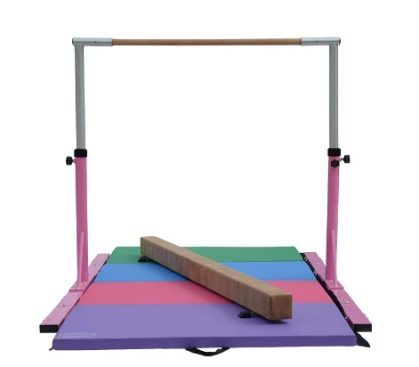 Barra orizzontale per ginnastica per bambini più venduta con cuscino e fascio di equilibrio Set completo di prodotti per l\'allenamento