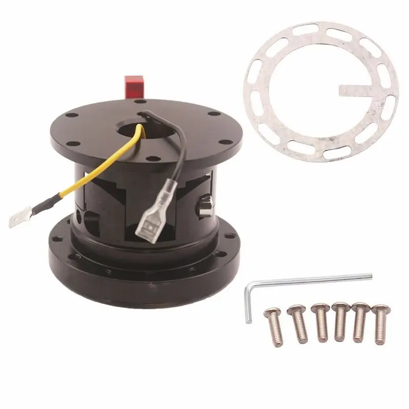 Quick Release Ball Lock System Steering Wheel Hub Flip Up Tilt Without Lock Black Steering Wheel Hub Car Accessories-A02G