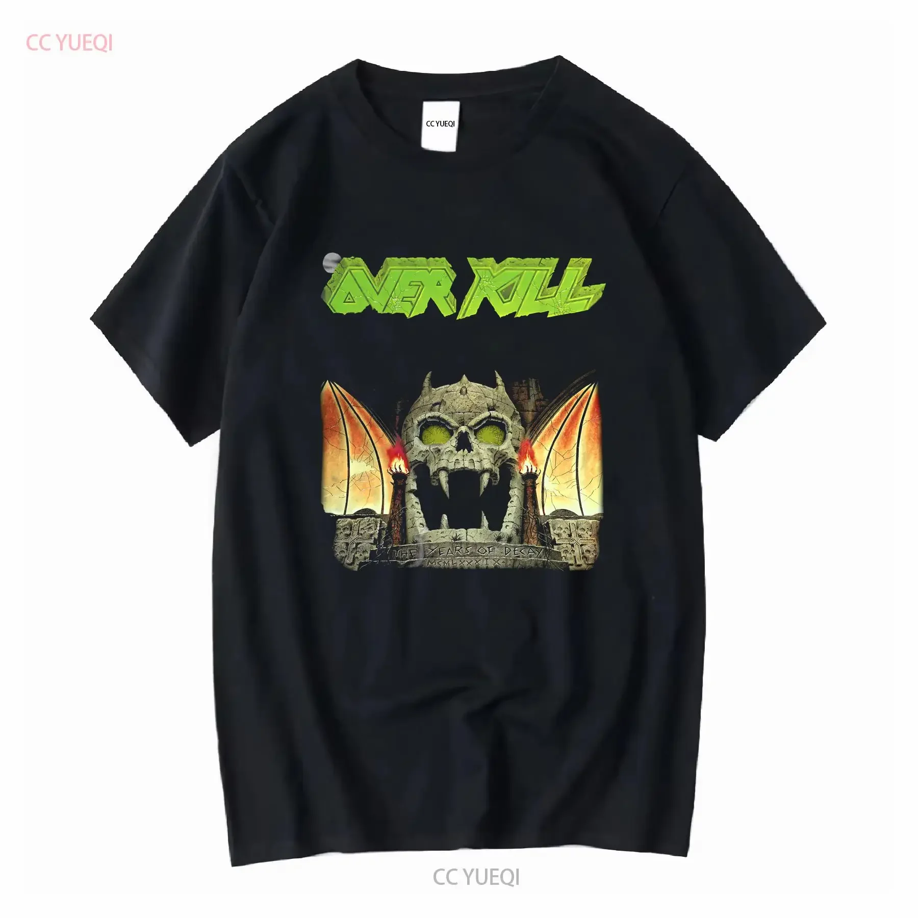 Overkill The Years Of Decay Tour T Shirt long or short sleeves vintage Washed Stretched streetwear Top For Everyday Wear