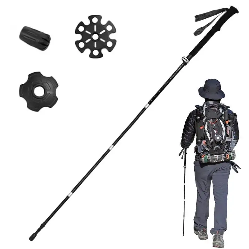 Trekking Poles For Hiking Anti-Slip Retractable Trekking Poles Portable Ergonomic Trekking Stick Multipurpose Walking Poles For