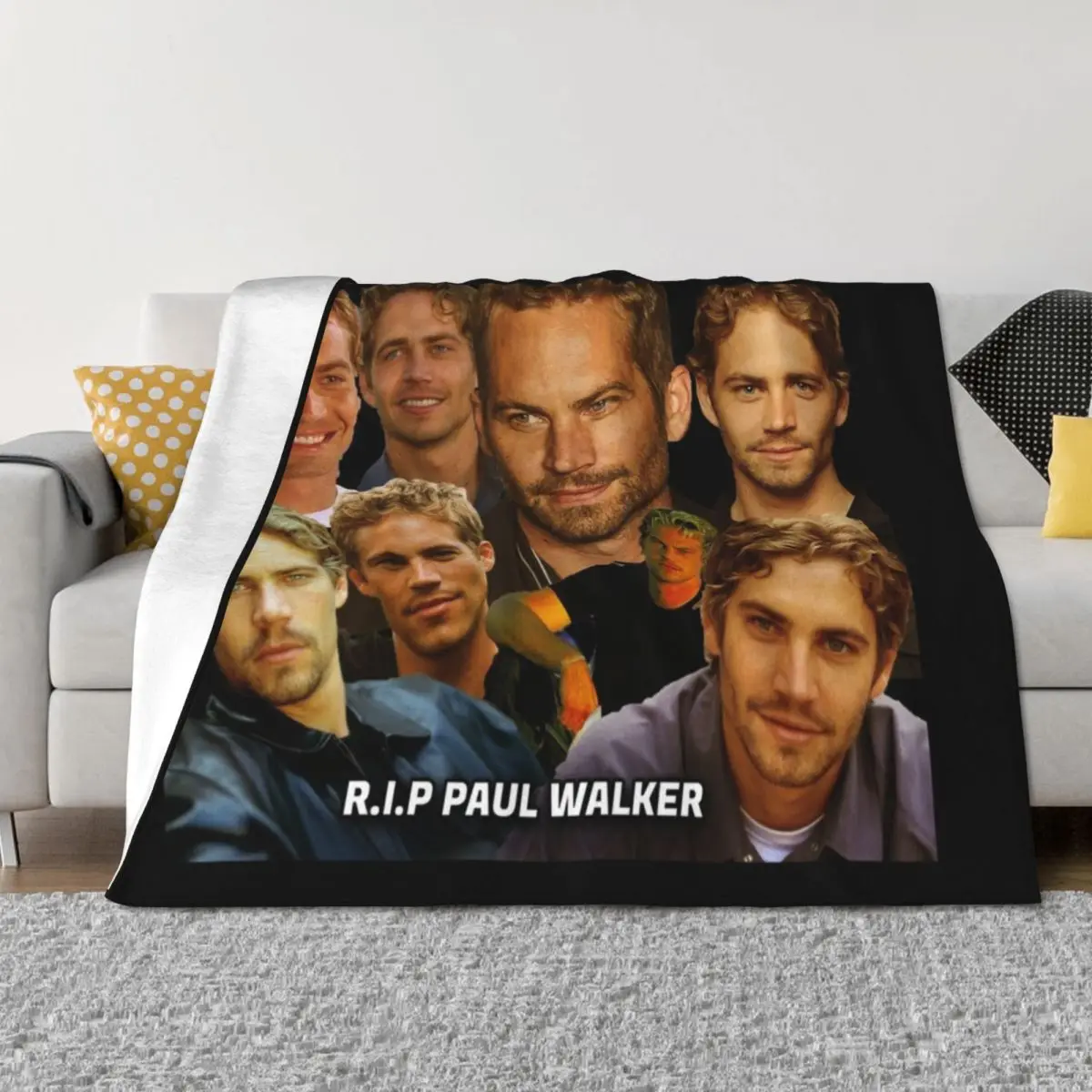 بول ووكر تحية تصميم الكولاج 2021 رمي بطانية سرير الزخرفية منقوشة فاخرة رشاقته الفاخرة رمي البطانيات #1