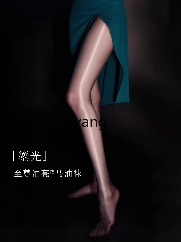 LMM Pantyhose Women's Horse Oil Socks Silky Seamless Black Silk Oil Anti-hook High Waist Pantyhose