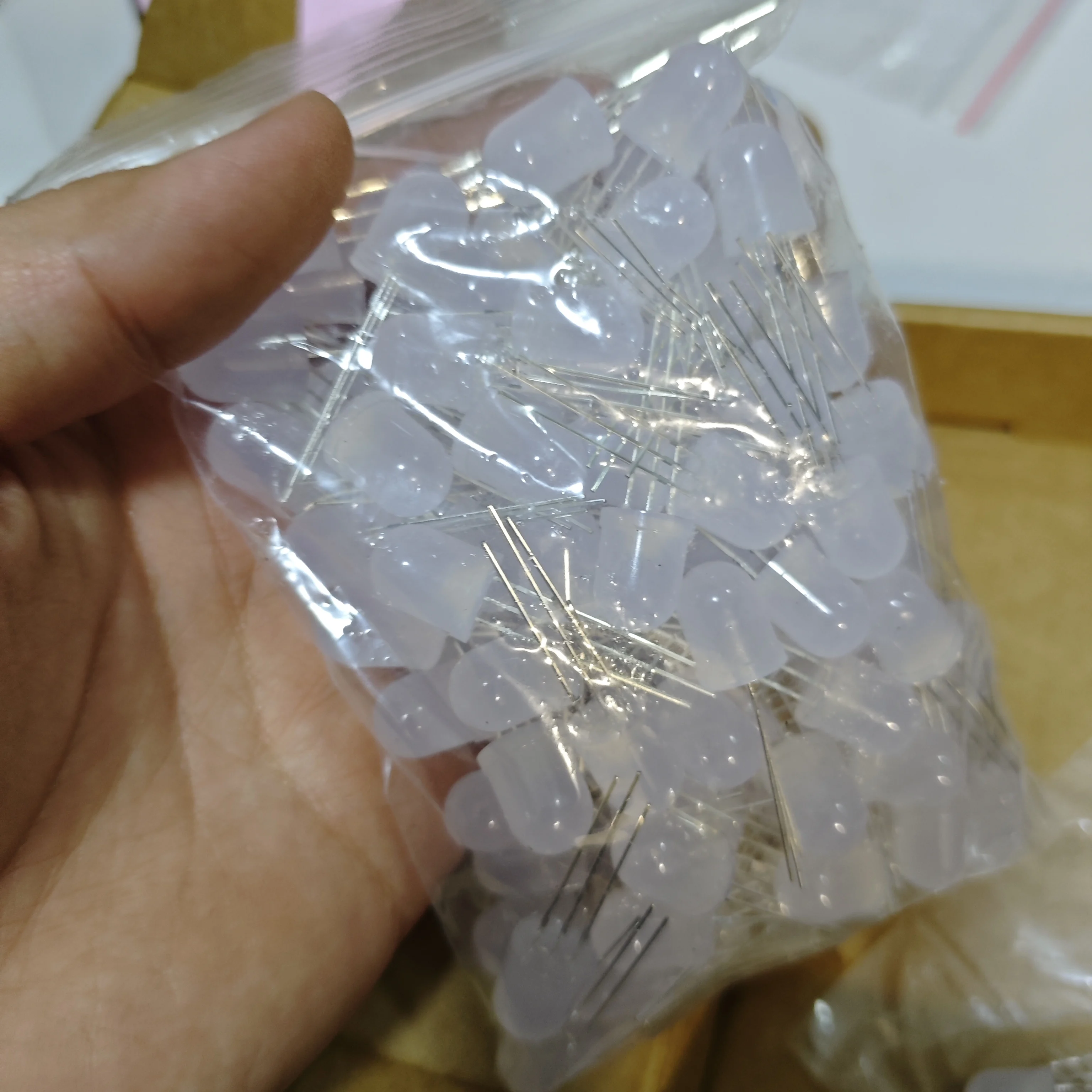 100pcs 10mm common shade red green dual color three pin straight insertion LED bead light emitting diode