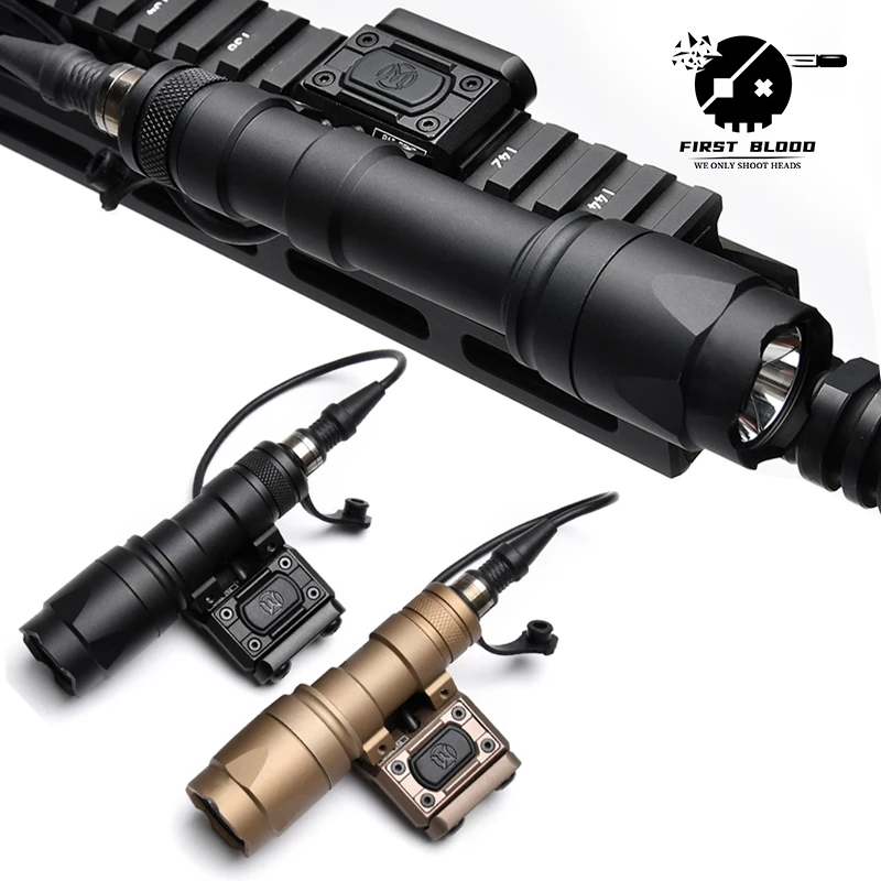 M300A/M600C Tactical Flashlight With Momentary Button Remote Control Switch Airsoft Hunting WeaponLights Fit 20mm Picatinny Rail