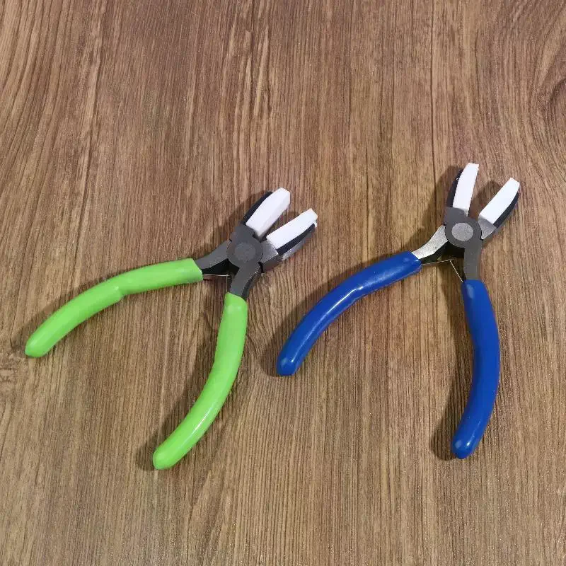 1Pcs Nylon Jaw Pliers Carbon Steel Craft Plat Nose Pliers DIY Tools For Beading Looping Shaping Wire Jewelry Making
