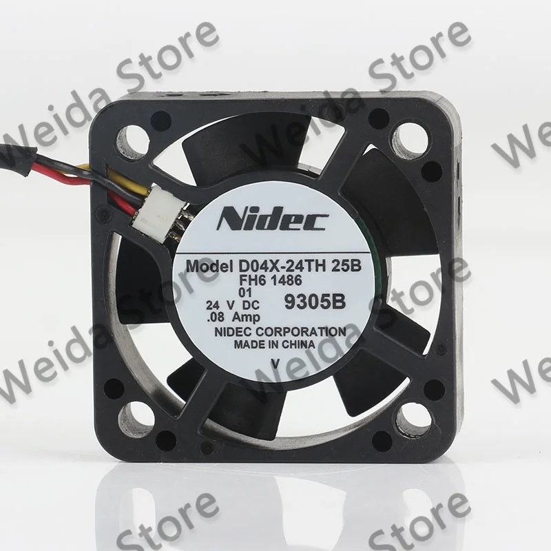 

D04X-24TH 25B Original Nidec 4010 24V 0.08A 40X40X10MM Double Ball Bearing Cooling Fan