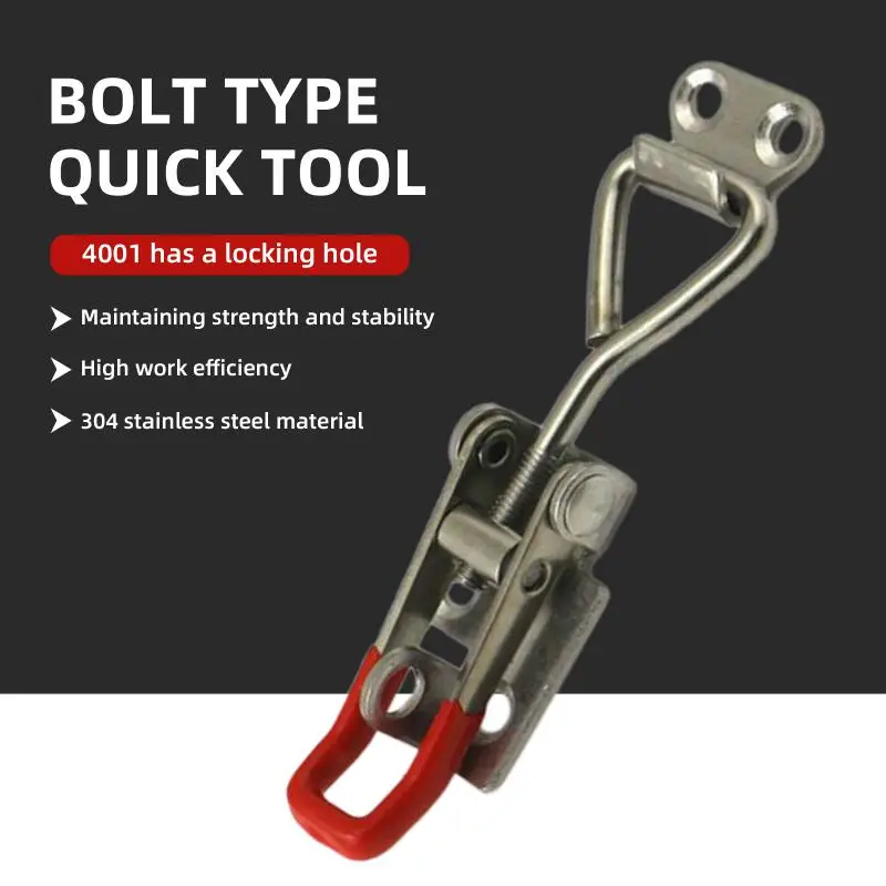 

Iron Galvanized/Stainless Steel Adjustable Toggle Clamp Catch Clasp Quick Release Clamp Anti-Slip Push Pull Toggle Clamp