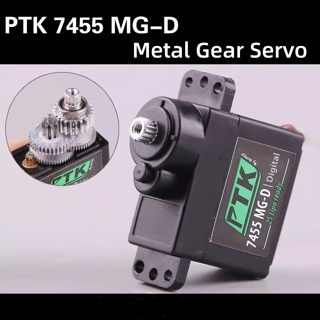 PTK 7455MG-D Digital Metal Gear Servo High Speed Big Torque 4.5KG/0.101sec 9g Servos Motor for RC Plane Drone Quadcopter