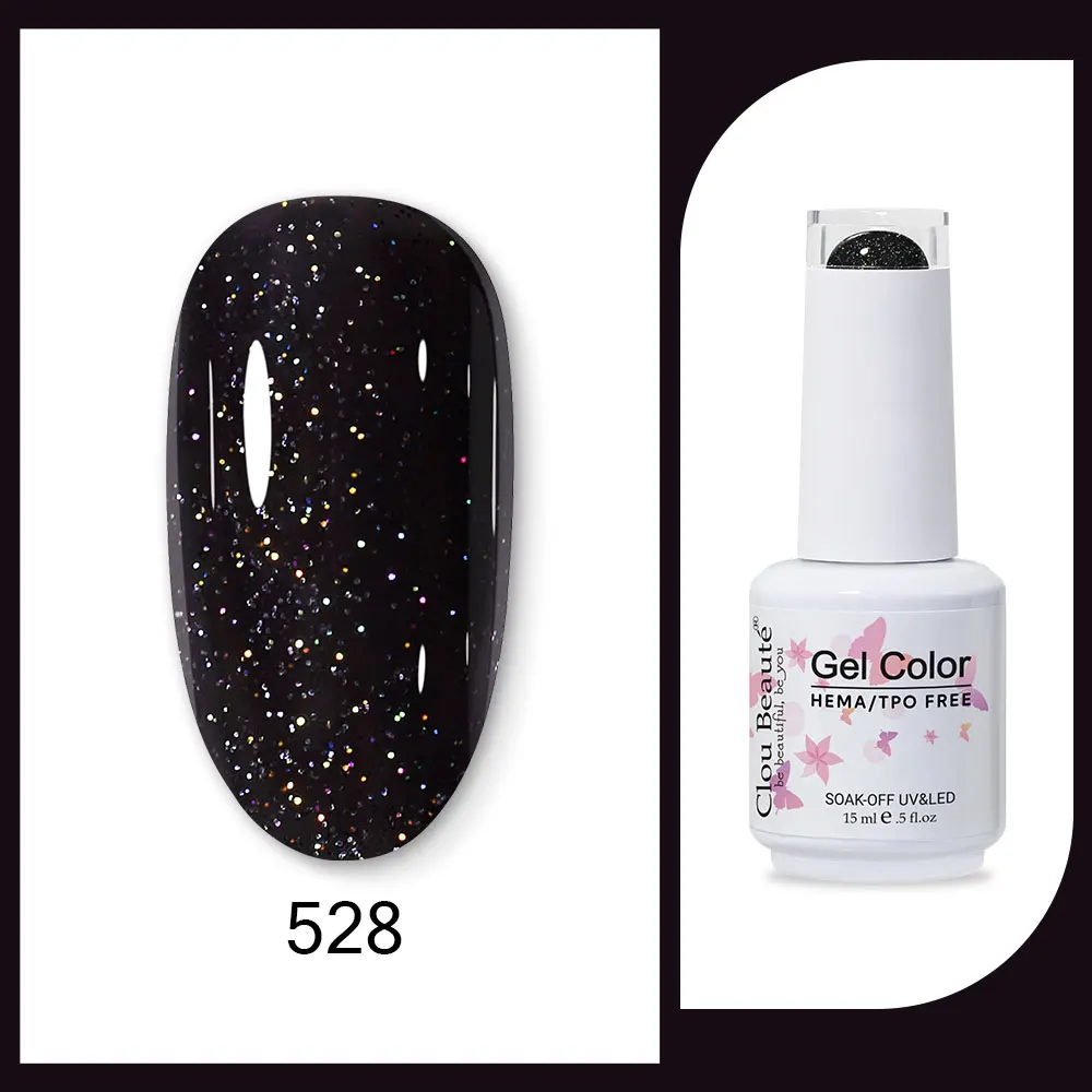 Clou Beaute 15 ml Rood Zwart Wit Groen Neon Gel Nagellak Base Top Coat Velvet Top 400 Kleuren Semi permanente Gel Nagellak