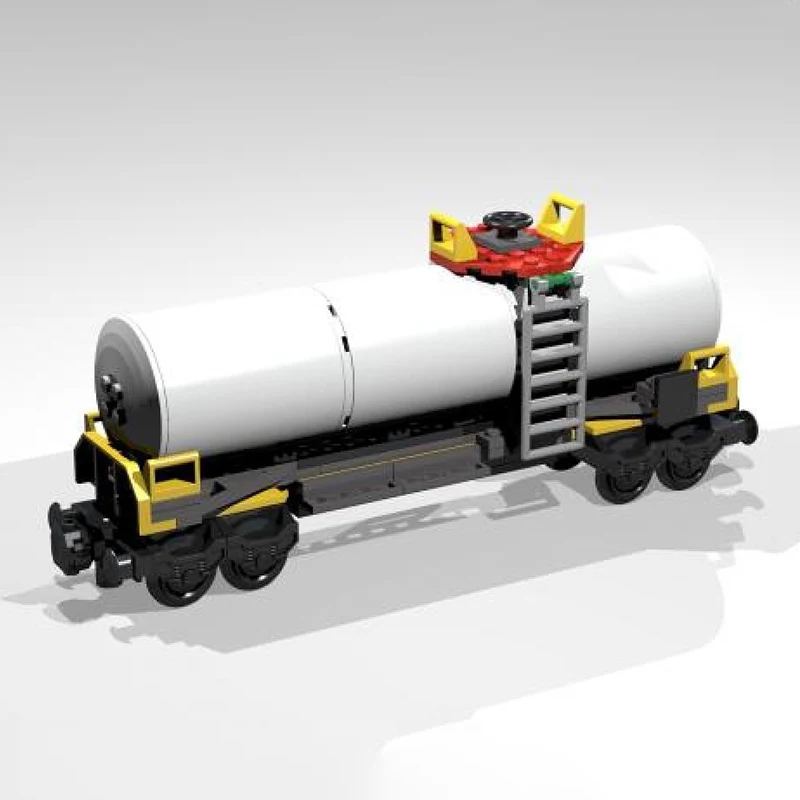 

MOC 8-колесный цистерна Octane, поезд, городской поезд, набор «сделай сам», детские игрушечные строительные блоки, рождественский подарок