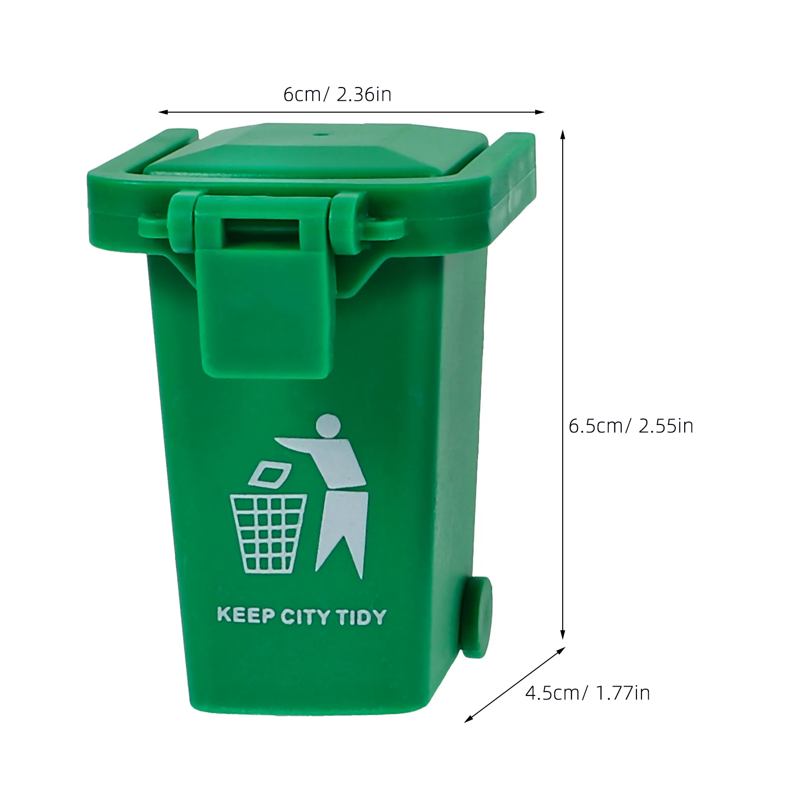 4pc Can Garbage Trash Mini Toy Miniature Model Bin House Toddler Outdoor Toys Truck Cans Sorting Desk Curbside Game Kids Scene