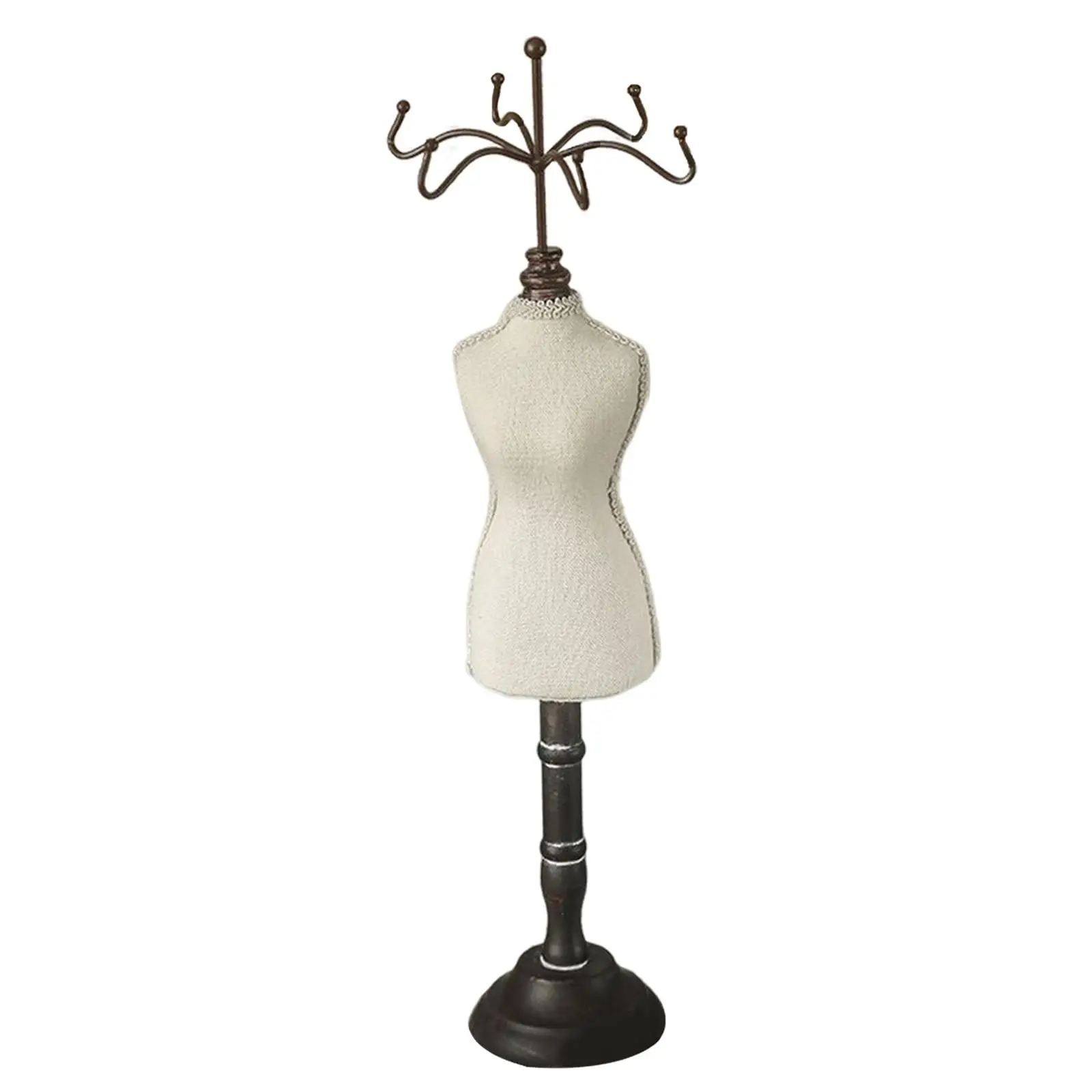 Antique Mannequin Jewelry Organizer Stand Jewelry Tree Hanging Rack Model Decoration for Earrings Bangles Necklaces Showroom