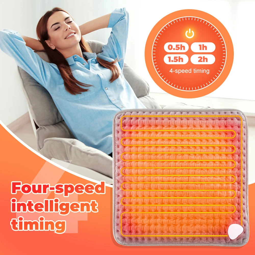 Electric Heating Foot Warmer Portable Heating Pad EU/US Plug Winter Household Washable Hand Warming Pad Sofa Office Heater Mat image 4