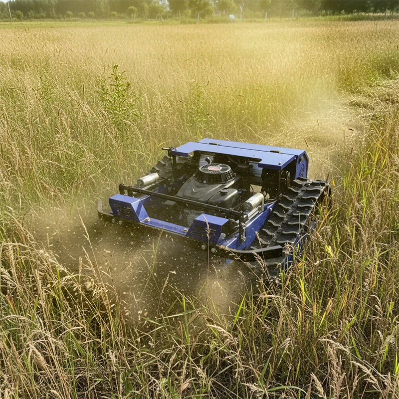 CE EPA Approved 550mm All Terrain Grass Cutting Machine Agriculture Rubber Tracks Remote Control Robot Lawn Mower