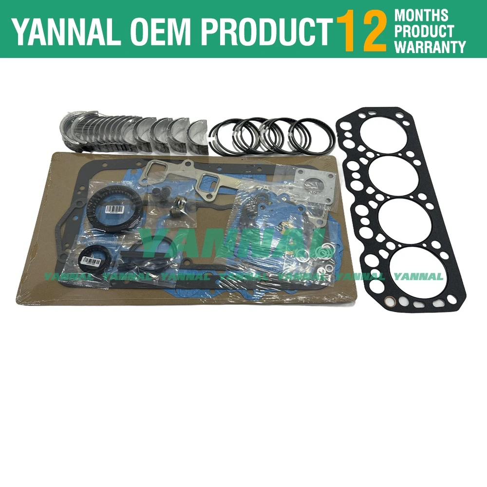 K4N Overhaul Kit For Mitsubishi Engine Caterpillar Kato Kobelco Loader Excavator