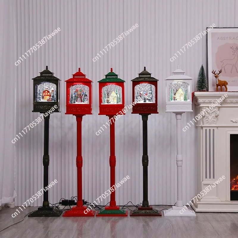 Christmas snow decorative lights Christmas snow pendulum lights Music lights Window shopping mall street light ornaments