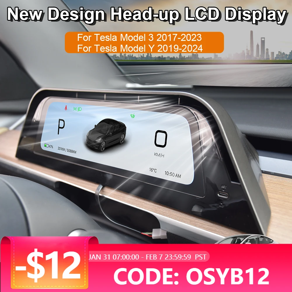 

Onlysay 9.6'' Model Y Juniper Dasbhoard Screen For Tesla 2026 Model 3 Highland Support Wireless Carplay & Andriod Auto HUD