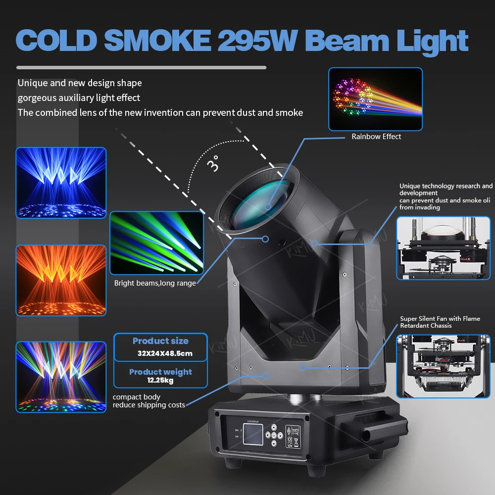 295W Beam Light 14r Moving Head Light DMX512 Sharpy DJ Mobile Cabezas Movile Stage Equipment for Club Concert Event Wedding