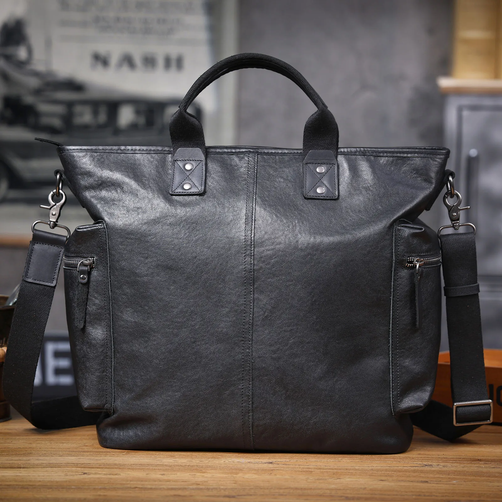 Brifecase de cuero genuino para hombre, bolsos para ordenador portátil de 15 pulgadas, bolso de Cuero de vaca Simple, cu