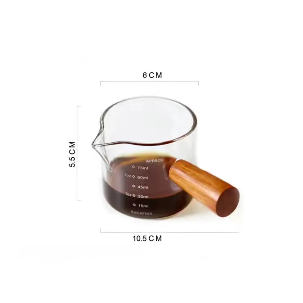 1pc  100ml high quality glass coffee pot espresso coffee cream coffee  tools coffee pot with handle