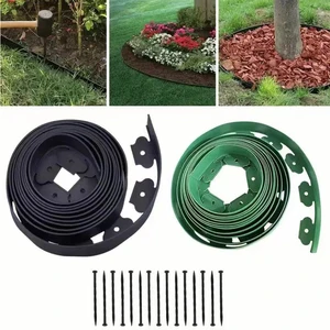 Plastic sharpening border landscape sharpening kit, fixed garden barrier, lawn grass, 30 anchor points, easy installation, 10m 10 Main Sales About Garden - №5