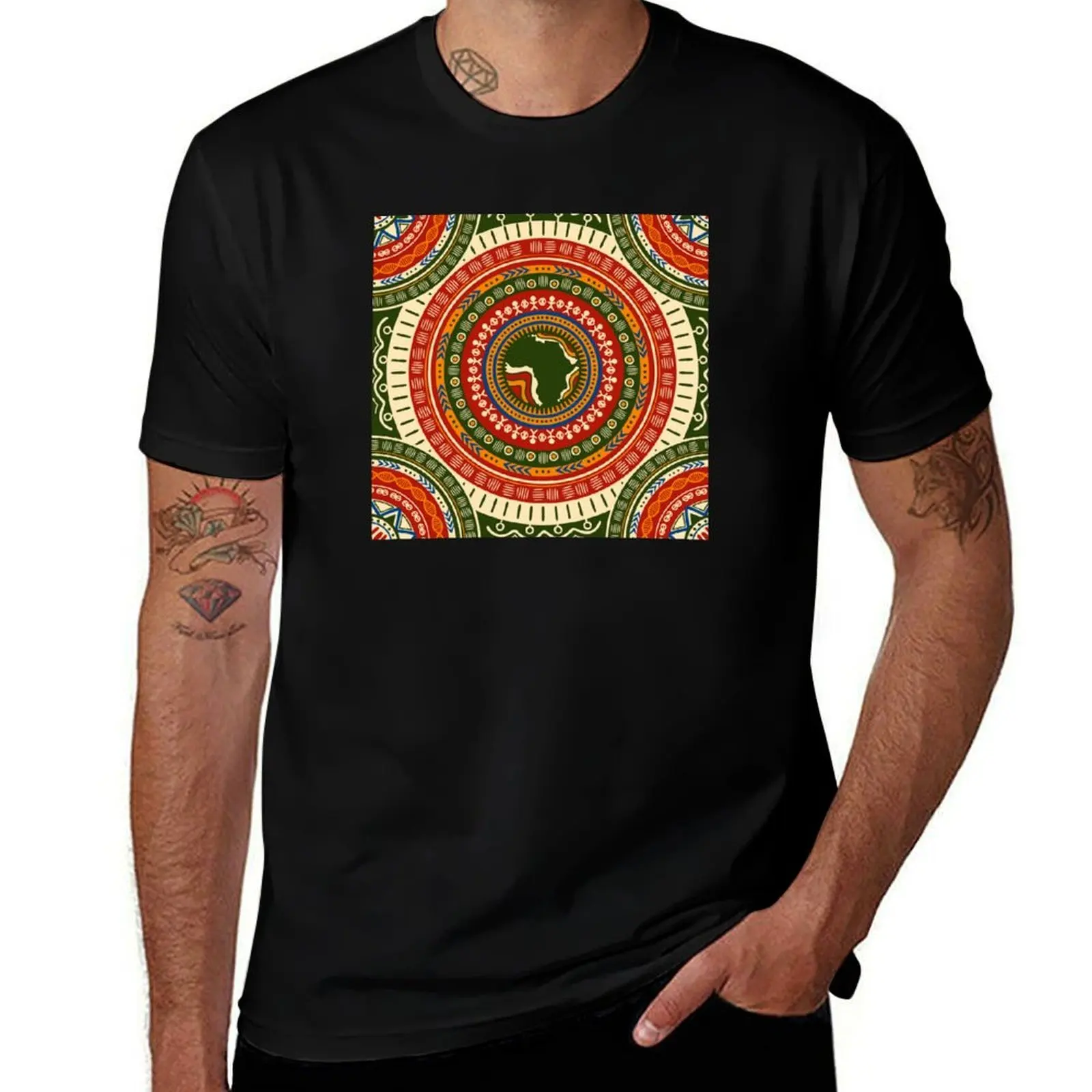 Unité inspirée de l'Afrique à travers la mode : T-shirt « Express Your Connection » à coupe confortable pour homme