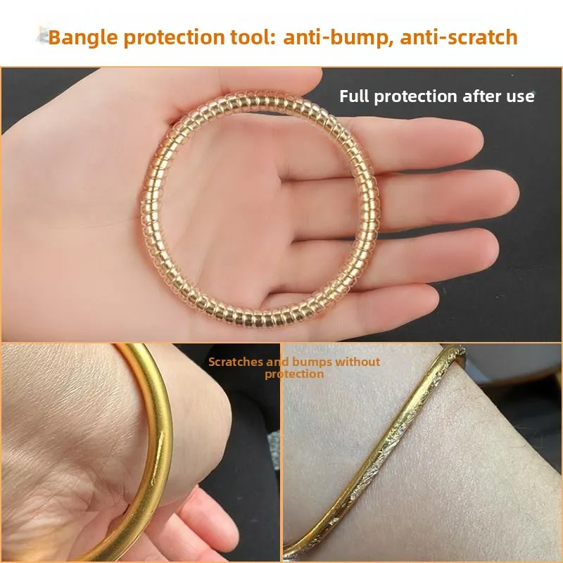 Ancient Method Gold Bracelet Protective Cover Invisible Hidden Adjustable Waterproof Rubber Ring for Jewelry Accessories