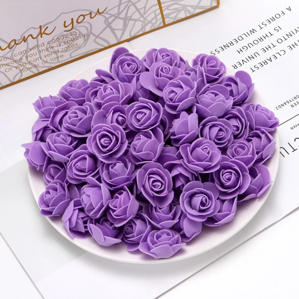 100 stücke 3,5 cm PE Mini Künstliche Blumen für Home Hochzeit Decor Zubehör Gefälschte Foma Scrapbooking Blase Bears Dekorative – Detail 5
